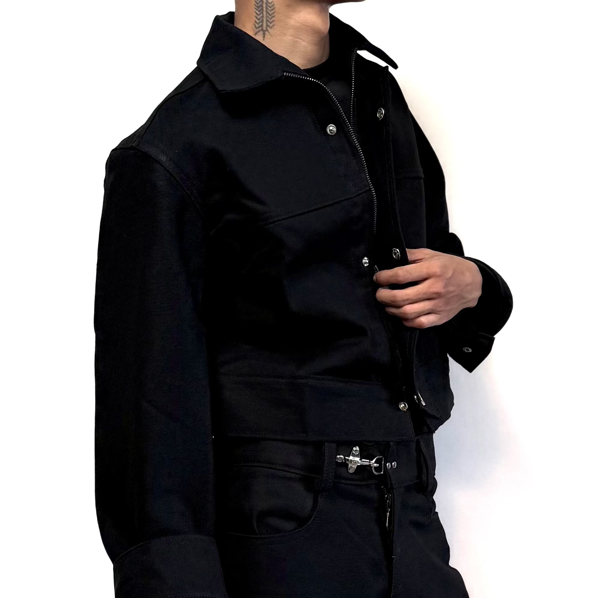 Raw Denim Jacket "Classic Black"